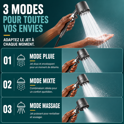 Pomme de douche haute pression filtrante