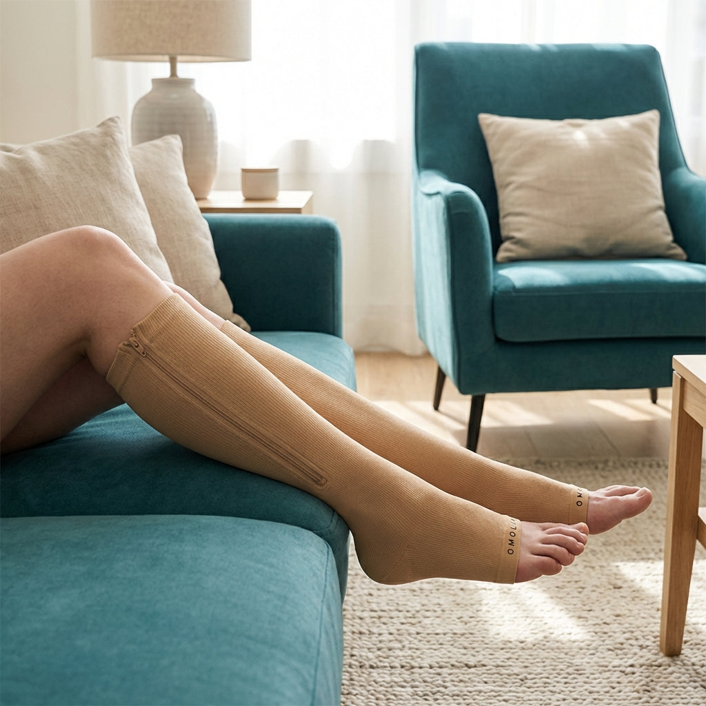 OMOLIA™ Zipper Compression Socks for Circulation, Swelling & Tired Legs